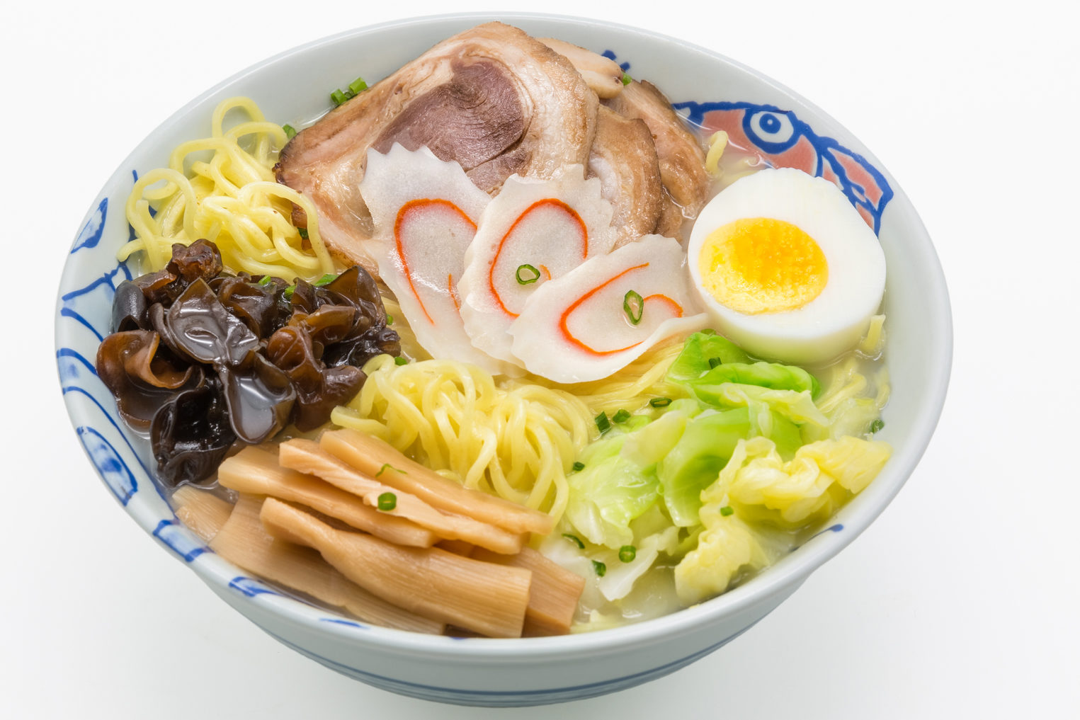 ramen on white